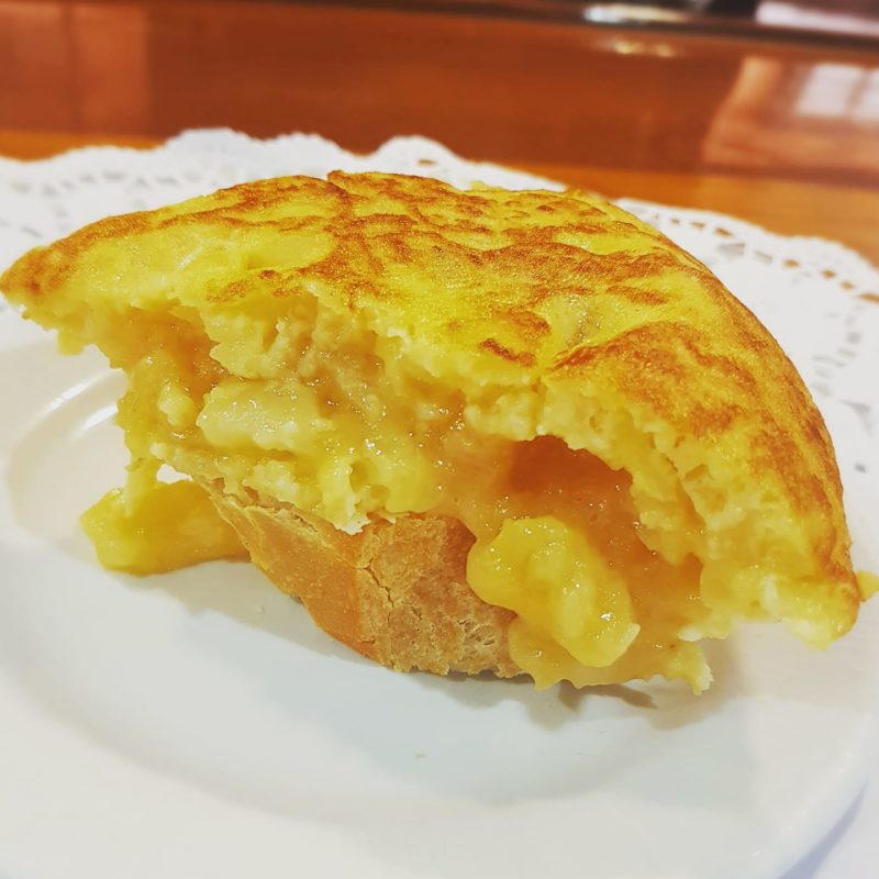 Tortilla de patata sin cebolla Bar Irrintzi Las Arenas (Getxo)